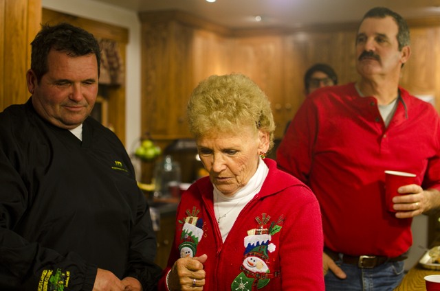 Grandma Eating at Christmas