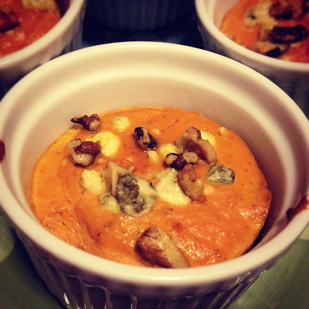 pumpkin Gorgonzola flan